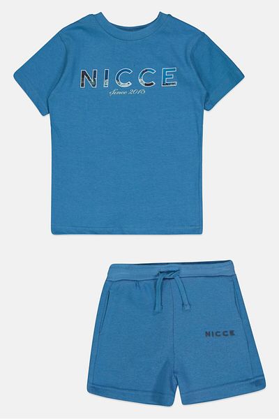 Nicce Toddlers Boy 2 Pieces Graphic Print Top And Bottom Set, Deep Blue
