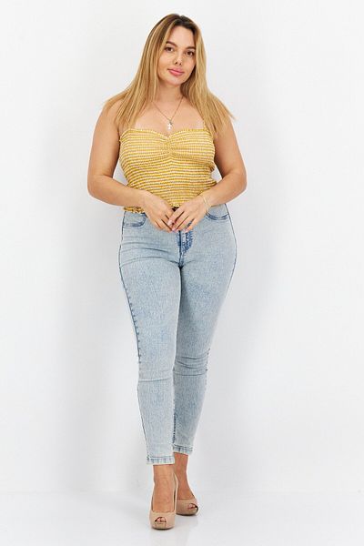 BB Dakota Women Sweetheart Neck Sleeveless Top, Yellow