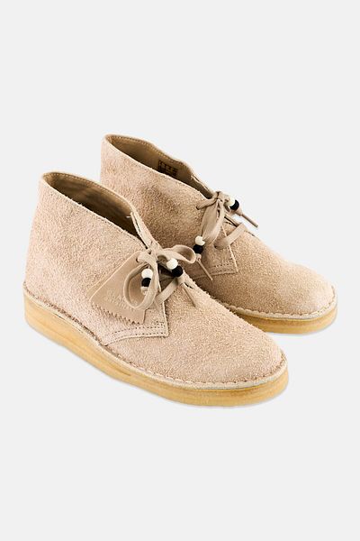 CLARKS Women Desert Coal Lace Up Ankle Boots, Off White