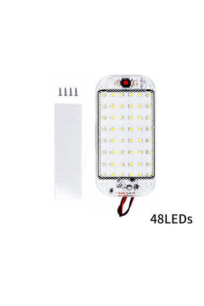 Choice1 شريط إضاءة LED داخلي للسيارة، 6500 كلفن، 48 مصباح LED، قطعة واحدة، 12...