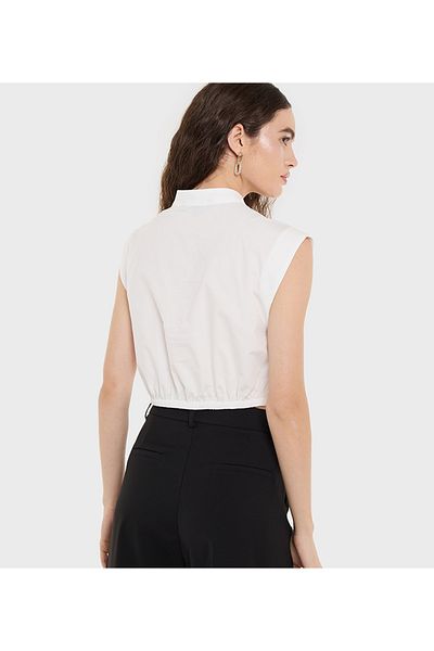 BCBG WHITE WOMEN-WOVEN BLOUSE