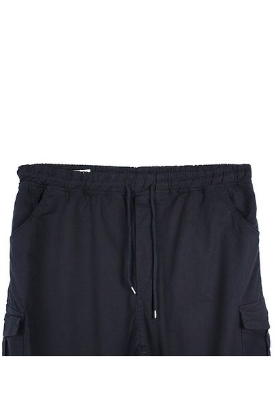 marufshop Ανδρικό παντελόνι Gabardine Plus Size Κατάλληλο για Βάρος 100 έως 180 κιλά με τσέπη Cargo Μαύρο