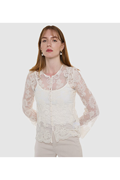 BCBG BEIGE WOMEN-KNIT BLOUSE