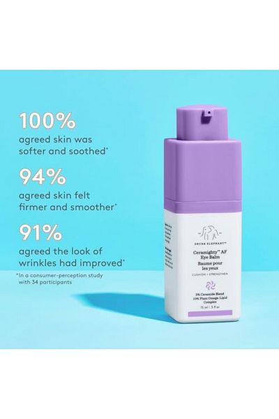 Drunk Elephant Ceramighty AF Eye Balm - Soothing, Strengthening Under Eye Cream (15 mL / 0.5 Fl Oz)