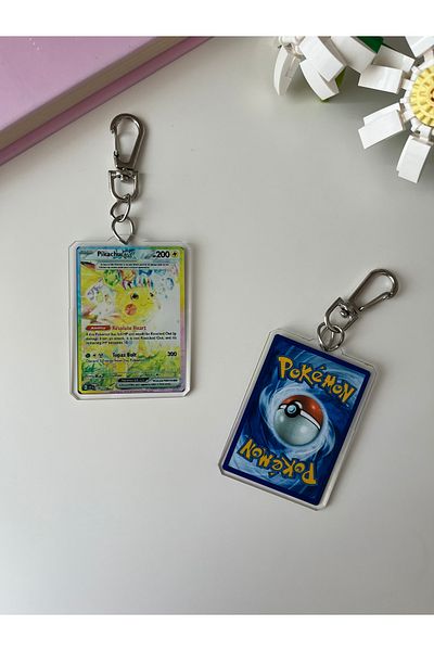 Hara Company Pokemon Tcg Pikachuex Pokemon Card Keychain / Bag Charm