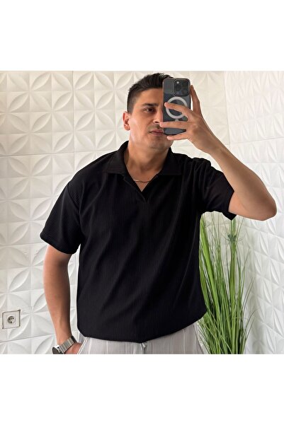 WENMİNG Ottoman Short Sleeve Polo Collar Tee