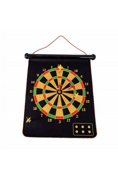 PUFO 2-in-1 magnetic dart board for children and adults, with 6 darts included