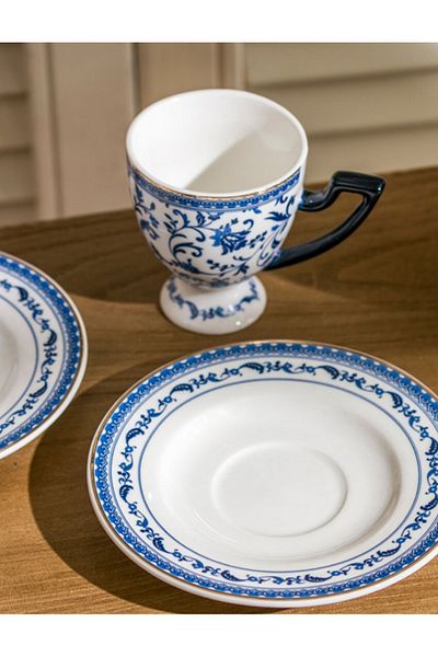 LC Waikiki Lcw Home Printed 2-Person Porcelain Coffee Cup Set 90 ml