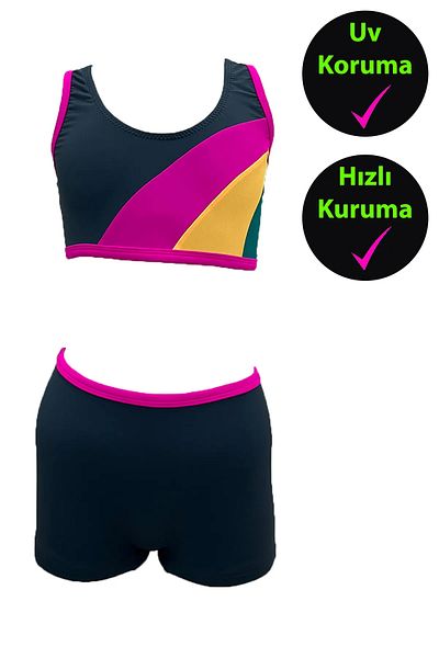 CUPSEA Swimmer Lycra Girl's Bikini Set - Shorts