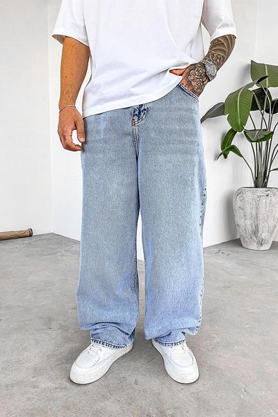 HAFKAGİYİM Ice Blue Basic Old School φαρδύ παντελόνι