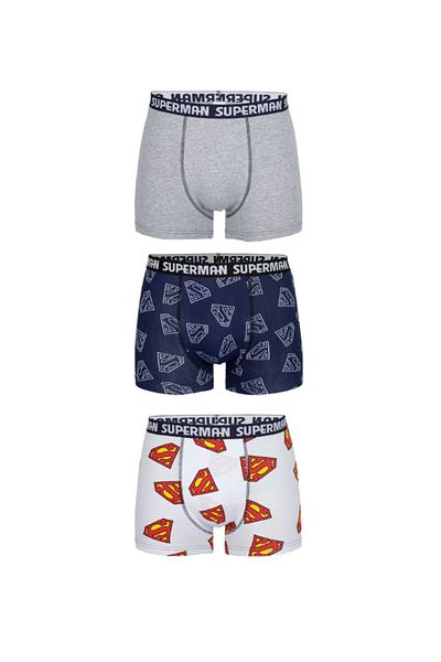 Superman Set 3 boxeri barbati, cu banda logo, multicolor, XXL, Superman