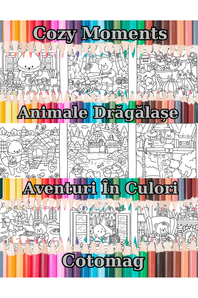 Co Βιβλίο ζωγραφικής Cozy Moments - Χαριτωμένα ζώα - Περιπέτειες με χρώματα /...