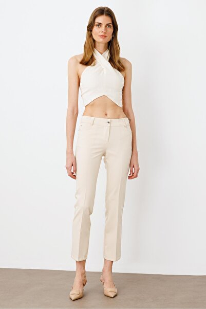 Moda İlgi Modailgi Beş Cep Dar Paça Pantolon Taş