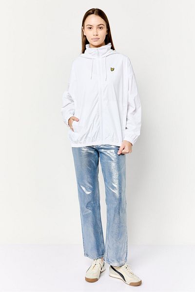 Lyle & Scott Women Embroidered Logo Windbreaker Jacket, White