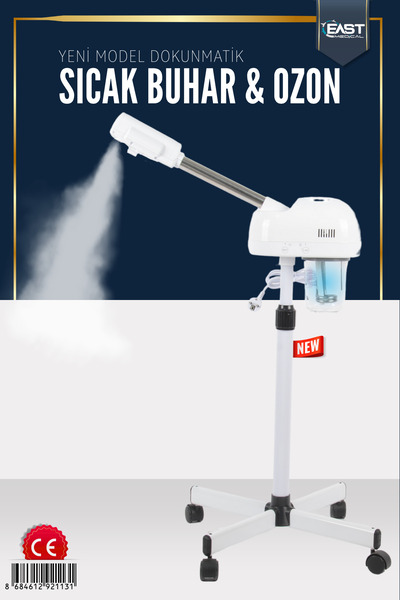 east medical Ayaklı Ve Ozonlu Yüz Sıcak Buhar Makinesi Hot Vapour Ithal Dokun...