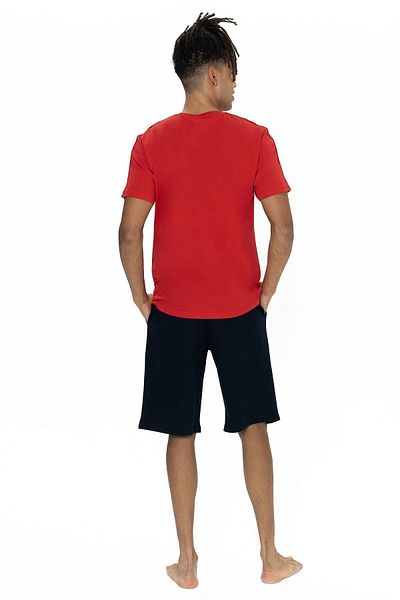 U.S. Polo Assn. U.S. Polo Assn. Men's Red Shorts Pajama Set, Comfortable and Stylish Summer Style