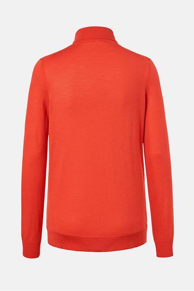 Tchibo Men Turtle Neck Plain Sweatshirt, Red