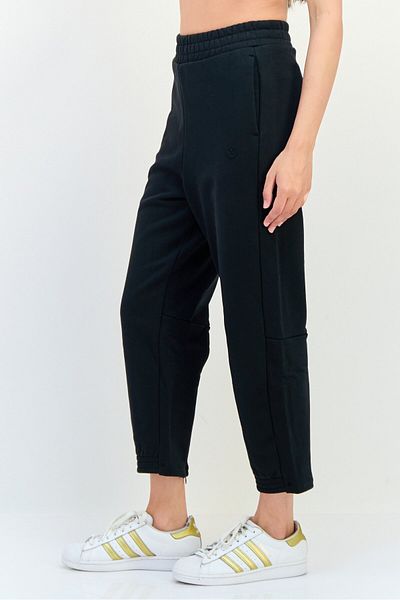adidas Women Regular Fit Embroidered Logo Outdoor Sweatpants, Black