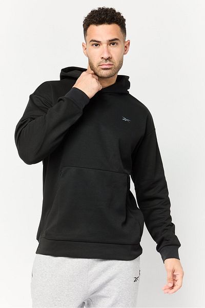 Reebok Men Sportswear Fit Long Sleeves Training Hooded, Black