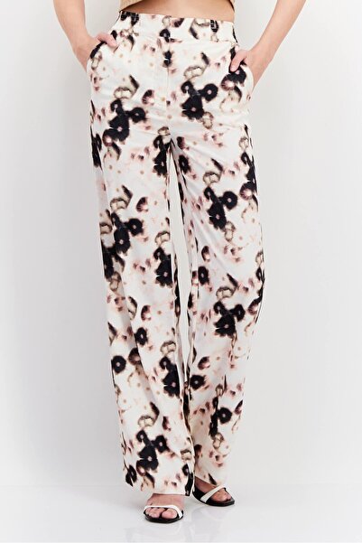 Calvin Klein Women Regular Fit Allover Print Pants, Pink