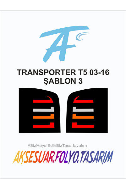 aksesuar folyo tasarım Volkswagen Transporter T5 2003-2016 Stop Foil