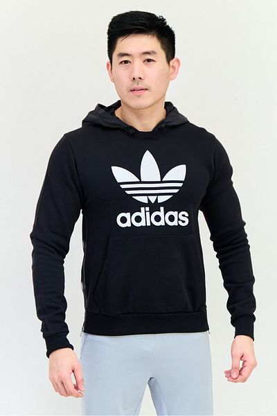 adidas Men Sportswear Fit Long Sleeves Outdoor Hoodie, Black