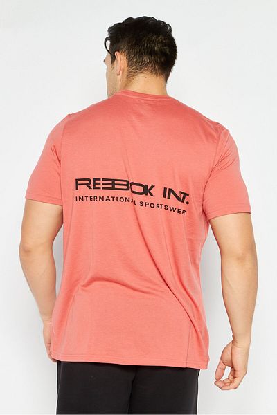 Reebok Men Sportswear Fit Short Sleeve Training T-shirts, Pale Red