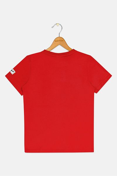 Puma Kids Boy Sportswear Fit Short Sleeves Graphic Outdoor T-shirt, Red