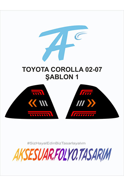 aksesuar folyo tasarım تويوتا كورولا 2002-2007 إيقاف احباط