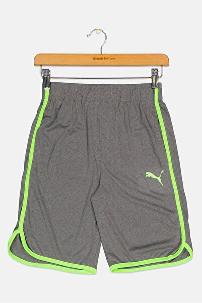 Puma شورت تدريب رياضي بشعار العلامة التجارية للأولاد من Kids Boys، لون فحمي