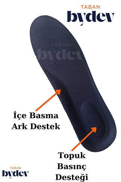 Bydev Taban By-1471 - Konforlu Ayakkabı Iç Tabanı Siyah Poliüretan Iç Taban