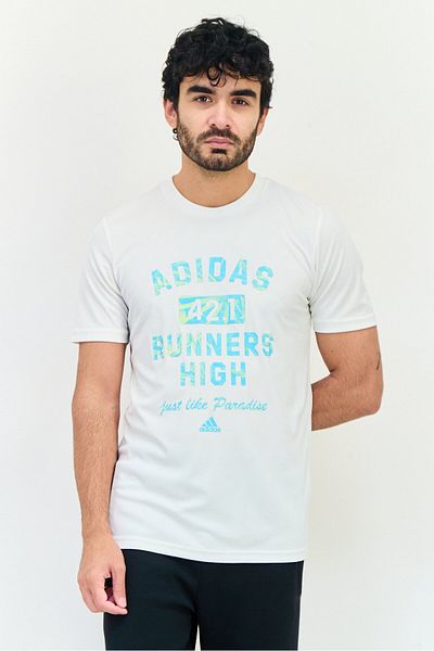 adidas Men Sportswear Fit Short Sleeves Training T-shirt, White