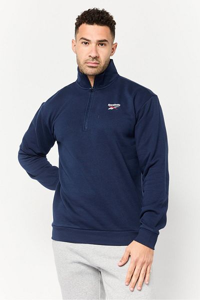 Reebok Men Sportswear Fit Long Sleeve Outdoor Sweatshirt, Navy