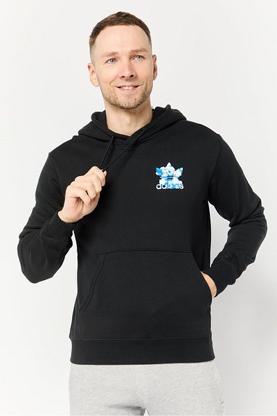 adidas Men Sportswear Fit Long Sleeves Training Hoodies, Black