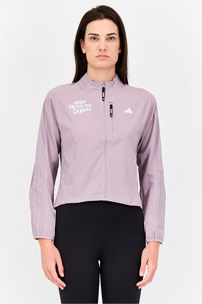 adidas Women Sportswear Fit Long Sleeves Running Jacket, Purple