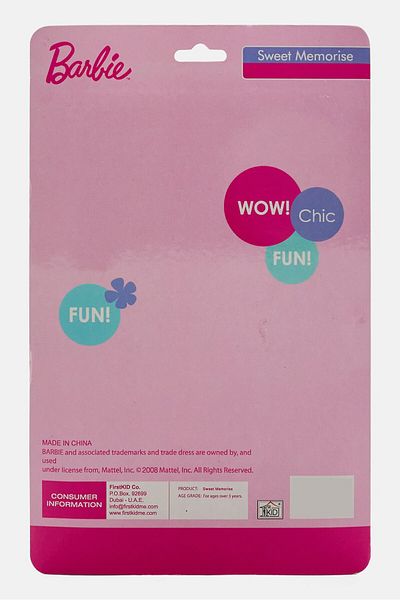 Barbie Kids Girl Diary With Lock, Pink