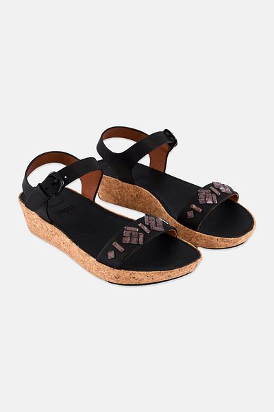 Fitflop Women Bon 2 Adjustable Buckle Sandals, Black