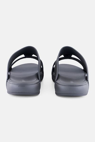Algspar Men 2 Strap Slip On Arabic Sandals, Dark Grey