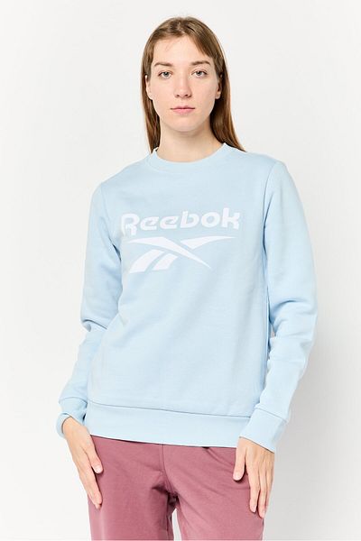 Reebok سويت شيرت رياضي نسائي بأكمام طويلة للجري، أزرق فاتح