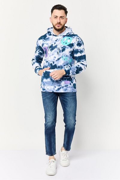 Originals by Brooklyn Cloth Men Long Sleeves Tie-dye Hoodie, Multicolor