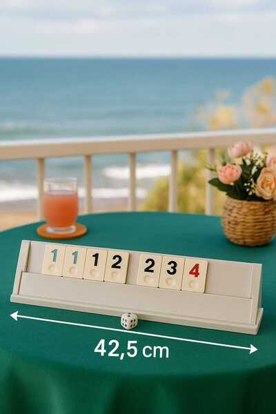 Sever Okey Takımı 106 Taşlı – Renkli Taşlar ve 4 Adet İstaka ile Tam Set – Bez Torbalı Okey Takımı