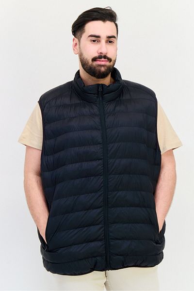Esprit Men Quilted Vest Jacket, Black