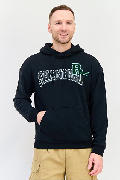 Reebok Men Sportswear Fit Long Sleeves Outdoor Hoodie, Black