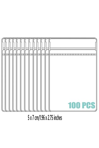 Choice 100pcs (5X7CM) Jewelry Small Self-sealing Plastic Zip Clear Pvc Storage Bags For Storing Bracelets R