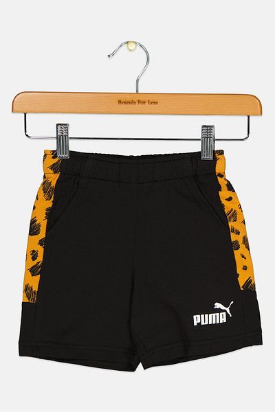 Puma Toddlers Boy Brand Logo Outdoor Shorts, Black