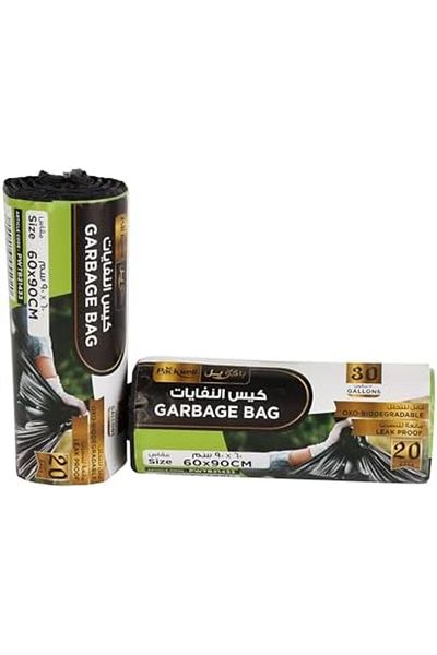 Packwell Garbage bag Strong black color & Bio-Degradable Heavy Duty Disposable Garbage 20 Pcs 60x90 cm pack o