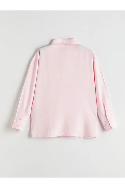 LC Waikiki Lcw Modest Pink Loose Fit Women's Shirt Tunic