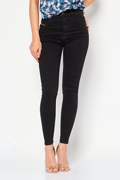 Diesel Women Super Skinny Fit Washed Stretchable Denim Jeans, Black