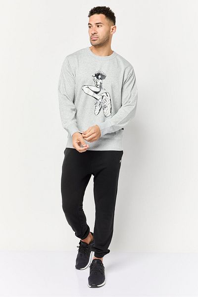 New Balance Men Relaxed Fit Long Sleeves Outdoor Sweatshirt, Grey