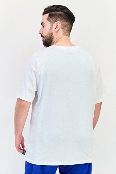 Puma x NJR Men Sportswear Fit Short Sleeves Football T-Shirt, Off White